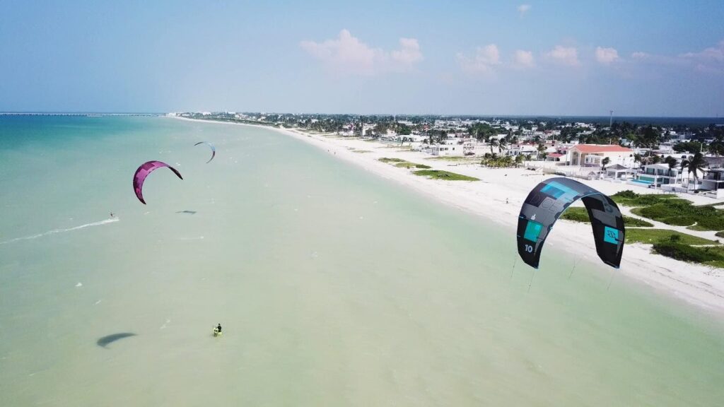 kitesurfing en progreso yucatan
